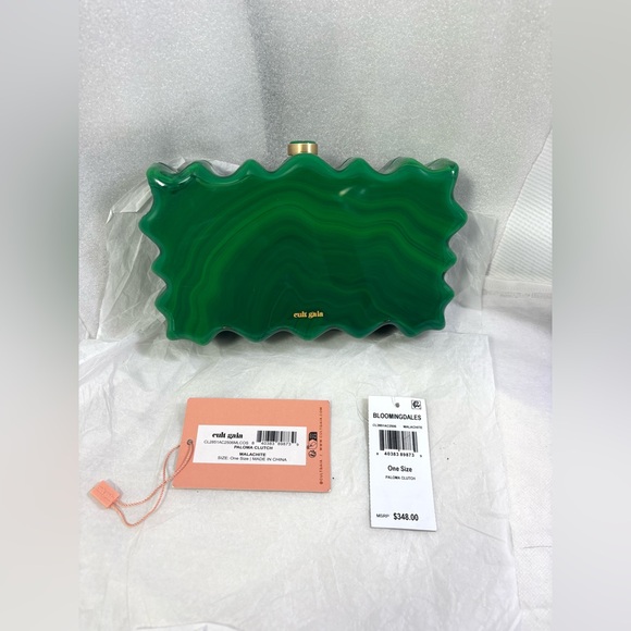 Cult Gaia Paloma Clutch. Malachite/Gold. - Picture 3 of 17